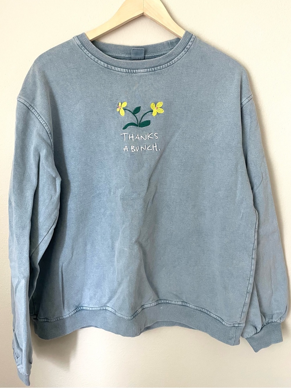 Urban Outfitters - 100% Cotton Dusty Blue Crewneck Sweatshirt  – Size M
